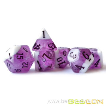 Nebula Glitter Sparkle Mixed Polyhedral DND Dice